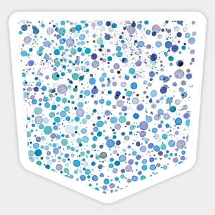 Pocket - FIREFLIES DOTS BLUE Sticker